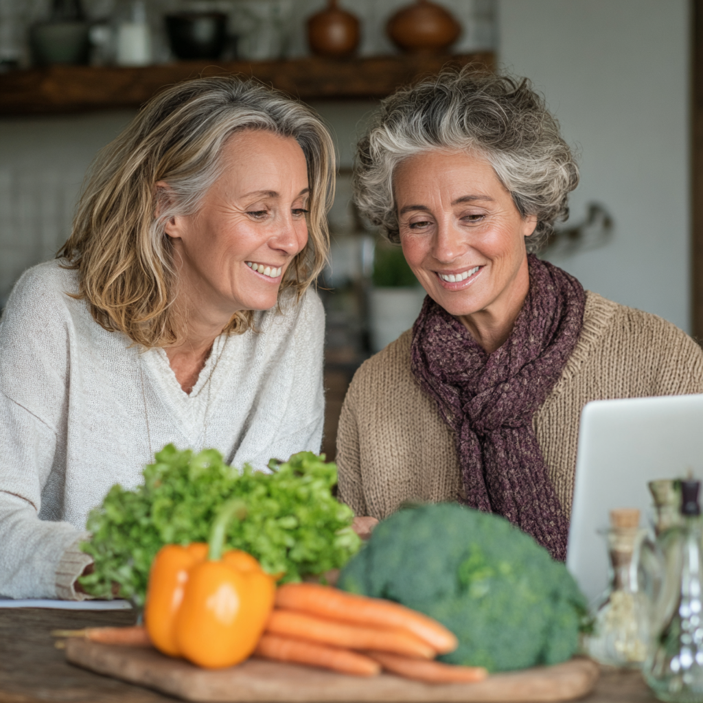 51 years old woman consulting with nutrition expert about meal planning